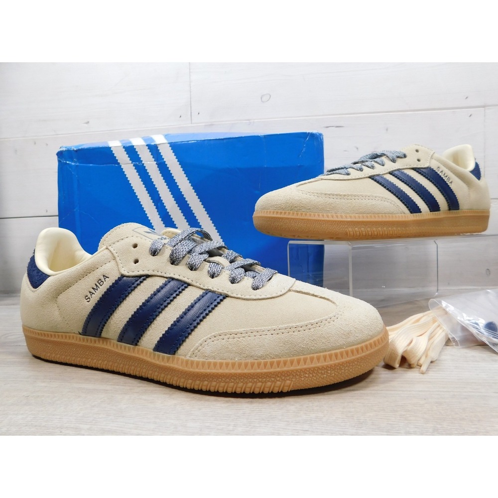 Adidas Samba OG Warm Vanilla Indigo Blue JS3533 Mens Size 8 Sneakers Low New